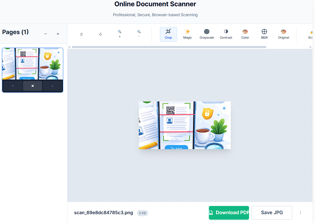 Adjust and Crop Your Image or Document