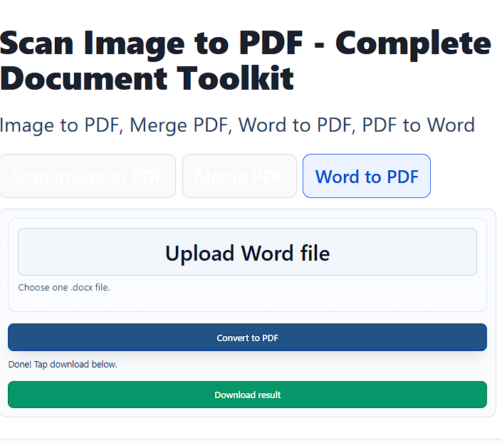 Convert Word to PDF Instantly